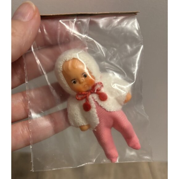 Vintage VEB Puppenfabrik Konigsee GDR 3" Miniature Rubber New In Package - Picture 4 of 5